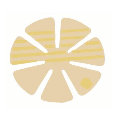 80MM, 7 PETAL 35 MICRON YELLOW STRIPE POLY ONE STE